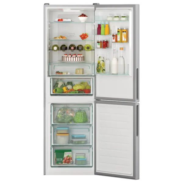 Frigider Candy CCE7T618ES cu congelator jos 341 l / 185 cm / Silver photo 5