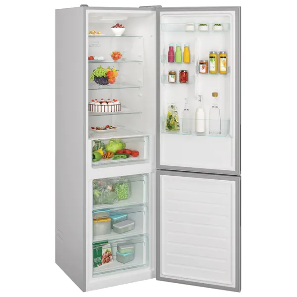 Frigider Candy CCE4T620ES cu congelator jos 377 l / 200 cm / Silver photo 5
