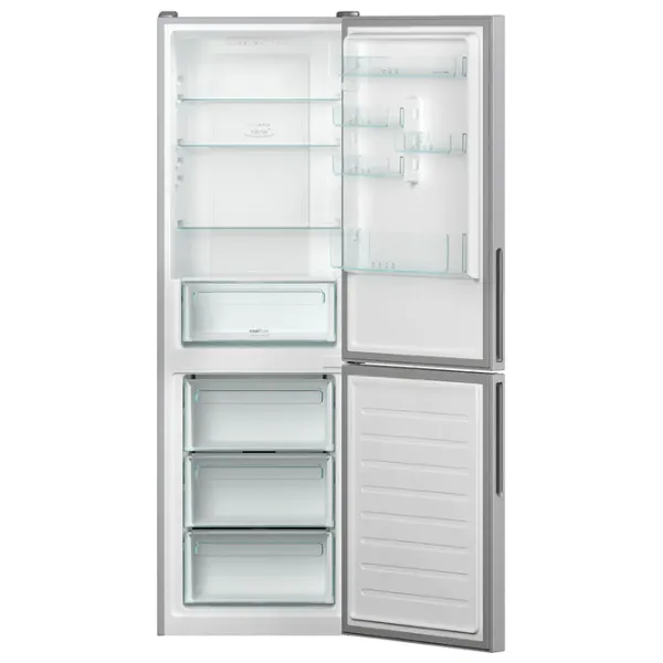 Frigider Candy CCE4T618ES cu congelator jos 341 l / 185 cm / Silver photo 4
