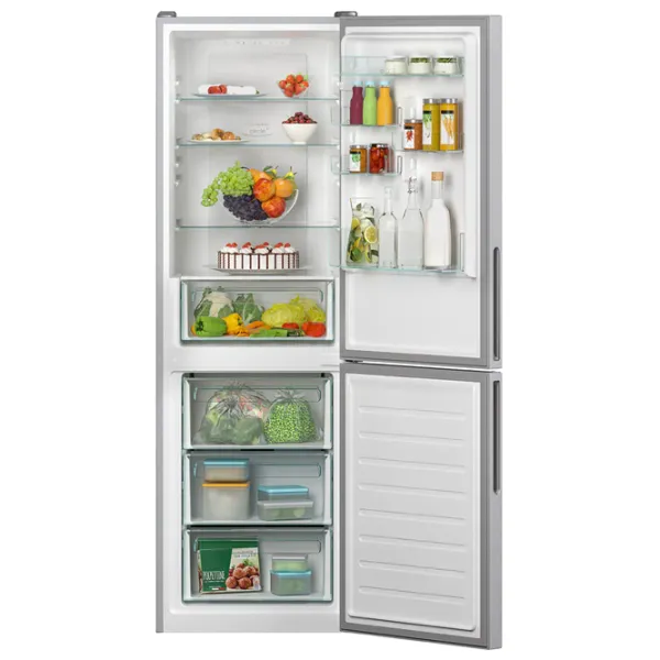 Frigider Candy CCE4T618ES cu congelator jos 341 l / 185 cm / Silver photo 5