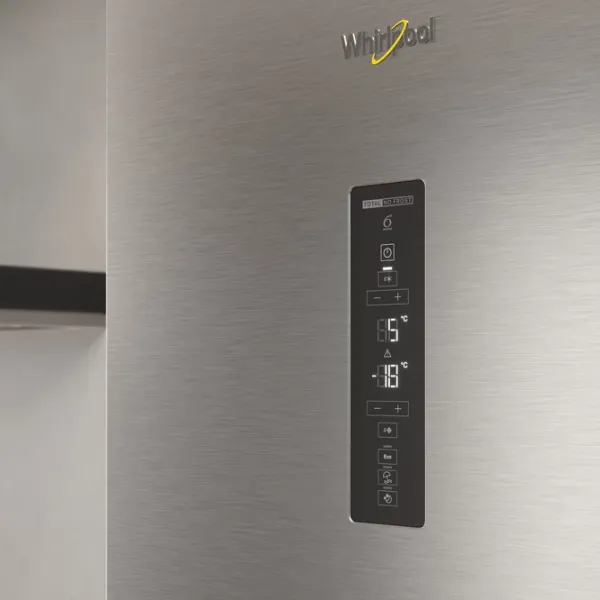 Frigider Whirlpool WTS 7201 MX cu congelator jos 322 l / 196 cm / Inox photo 6