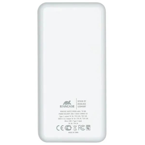Power Bank RivaCase VA2572 20000 mAh/ White photo 5