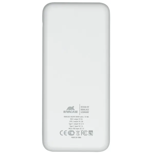 Power Bank RivaCase VA2041 10000 mAh/ White photo 2