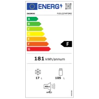 Frigider Daewoo FUS122FWT0MD cu congelator sus 121 l / 83.8 cm / White photo 5