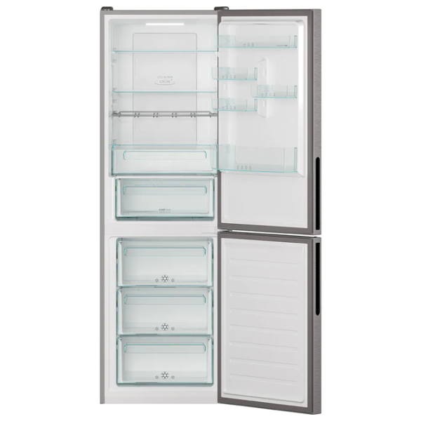 Frigider Candy CCE7T618EX cu congelator jos 341 l / 185 cm / Inox photo 4
