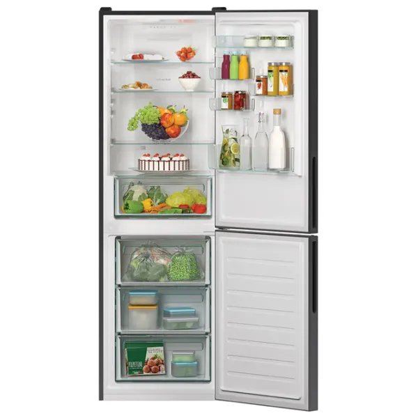 Frigider Candy CCE3T618FB cu congelator jos 342 l / 185 cm / Black photo 4