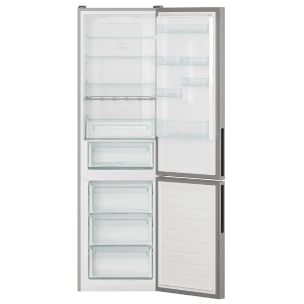 Frigider Candy CCE7T620EX cu congelator jos 377 l / 200 cm / Inox photo 4