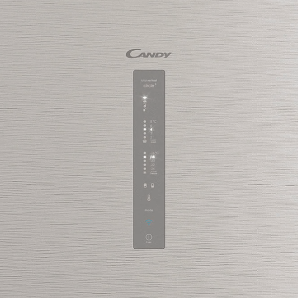 Frigider Candy CCE7T620EX cu congelator jos 377 l / 200 cm / Inox photo 6