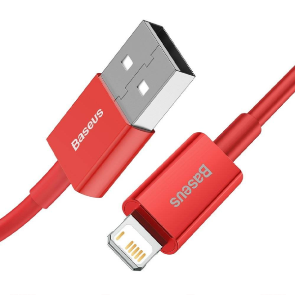 Cablu pentru telefon CALYS-A09 Baseus USB Type-A + Lightning 1 m/ Red photo 2