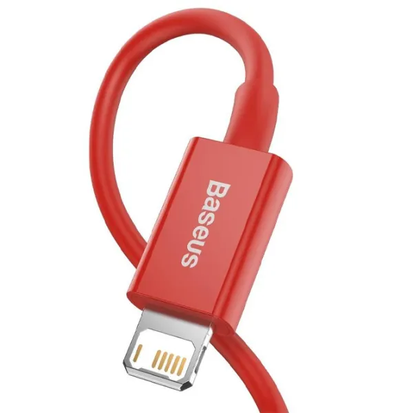 Cablu pentru telefon CALYS-A09 Baseus USB Type-A + Lightning 1 m/ Red photo 3