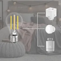 Bec inteligent LED cu filament Hama Retro 176587 E27/ 7 W/ 6500 K/ 800lm/ White photo 2