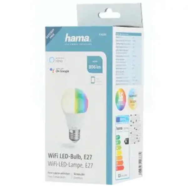 Умная лампочка светодиодная Hama 176581 E27/ 10 Вт/ 6500 К/ 806лм/ RGB photo 5 Умная лампочка светодиодная Hama 176581 E27/ 10 Вт/ 6500 К/ 806лм/ RGB photo 5