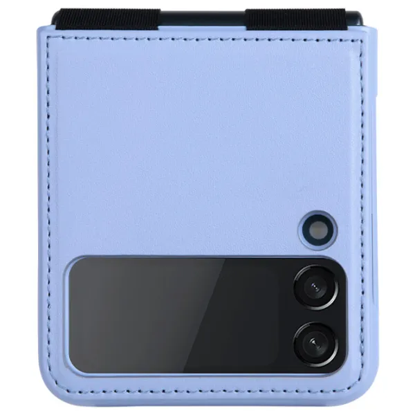 Чехол для смартфона Samsung Galaxy Z Flip 4 5G Nillkin/ Чехол книжка/ Кожа/ Черный Пурпурный photo 2