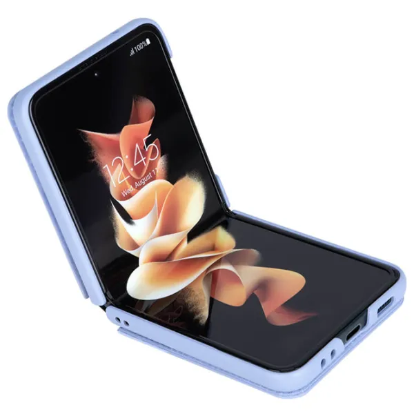 Чехол для смартфона Samsung Galaxy Z Flip 4 5G Nillkin/ Чехол книжка/ Кожа/ Черный Пурпурный photo 4