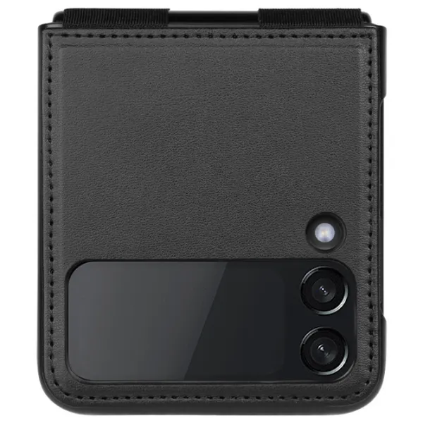 Husă pentru smartphone Samsung Galaxy Z Flip 4 5G Nillkin/ Flip Cover/ Leather/ Black Black photo 2