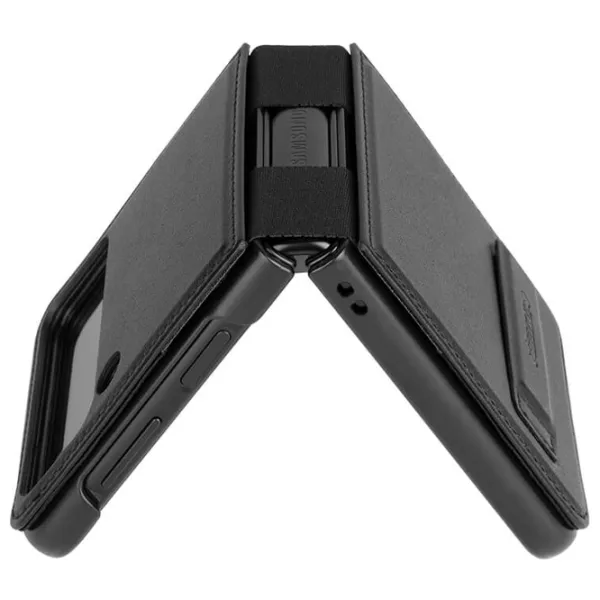 Husă pentru smartphone Samsung Galaxy Z Flip 4 5G Nillkin/ Flip Cover/ Leather/ Black Black photo 3