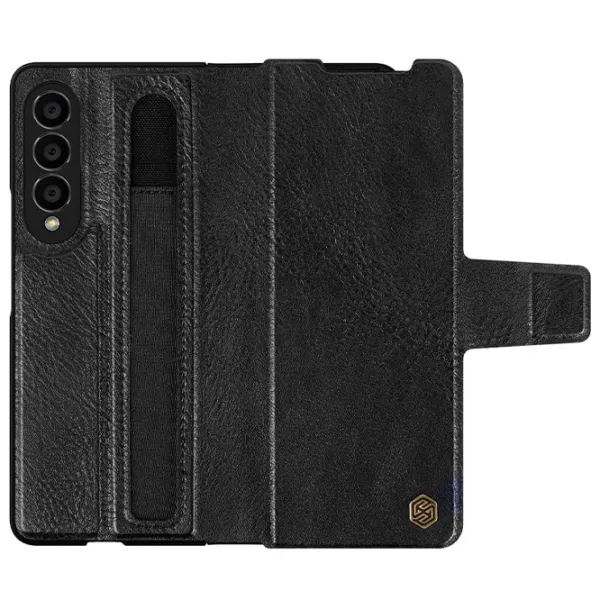 Husă pentru smartphone Samsung Galaxy Z Fold 4 5G Nillkin/ Flip Cover/ Leather/ Black Black photo 3