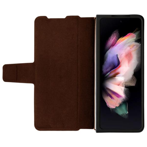 Чехол для смартфона Samsung Galaxy Z Fold 4 5G Nillkin/ Flip Cover/ Кожа/ Черный Коричневый photo 4