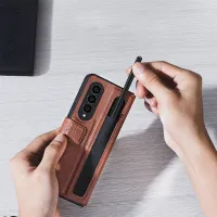Husă pentru smartphone Samsung Galaxy Z Fold 4 5G Nillkin/ Flip Cover/ Piele/ Black Brown photo 5