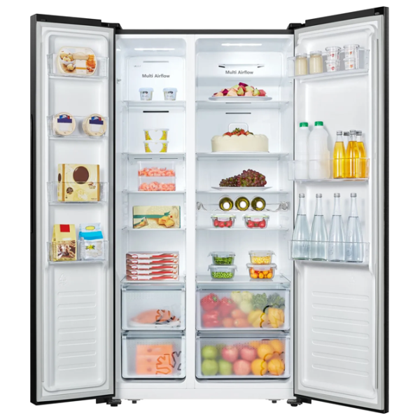 Frigider Hisense RS677N4BFE Side by Side 508 l / 178.6 cm / Black photo 4
