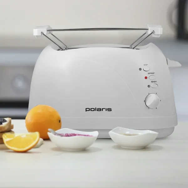 Тостер Polaris PET0702L Механическое/ 750 Вт/ Белый photo 5