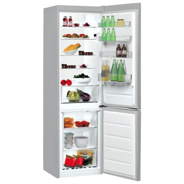 Frigider Indesit LI9 S1E S cu congelator jos 372 l / 201.3 cm / Silver photo 2