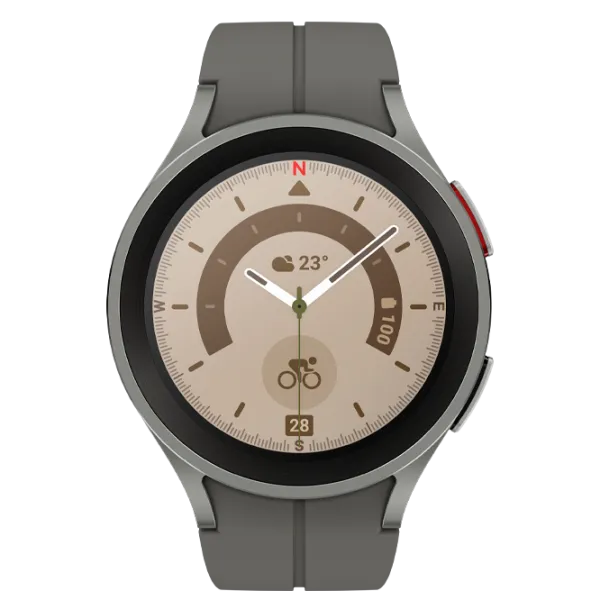 Ceas inteligent Samsung Galaxy Watch5 Pro  1.36" / 45 mm / Titanium - Titanium /  photo 2