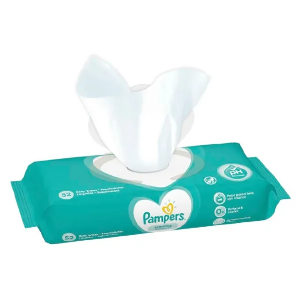 Șervețele umede Pampers Sensitive 1 x 52 pentru bebeluși photo 3