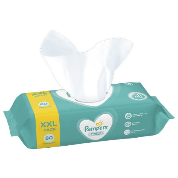 Șervețele umede Pampers Sensitive 1 x 80 pentru bebeluși photo 2