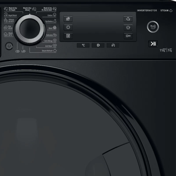 Стиральная машина с сушкой Hotpoint-Ariston NDD 11725 BDA EE 11 кг / 1600 об/мин / Черный photo 6