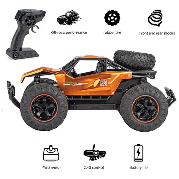 Mașină Lead Honor Alloy High-Speed LH-C039 20 km/h / 2.4 GHz / Black Orange photo 5