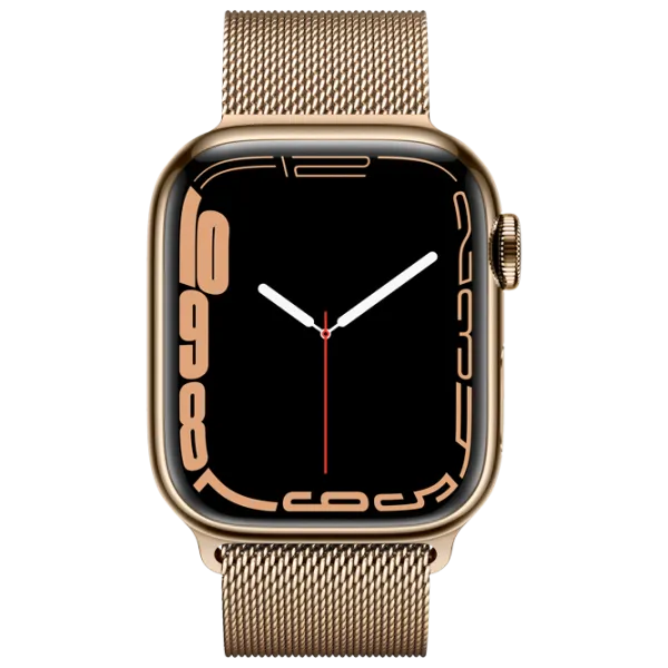 Умные часы Apple Watch Series 7 MKJ03/ Золотой/ Нержавеющая сталь/ Gold Milanese Loop photo 2