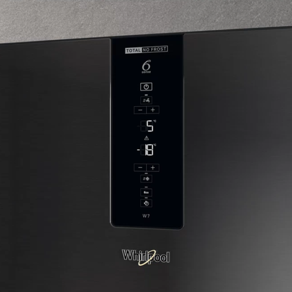 Frigider Whirlpool W7X 93T KS cu congelator jos 367 l / 202.7 cm / Black photo 5