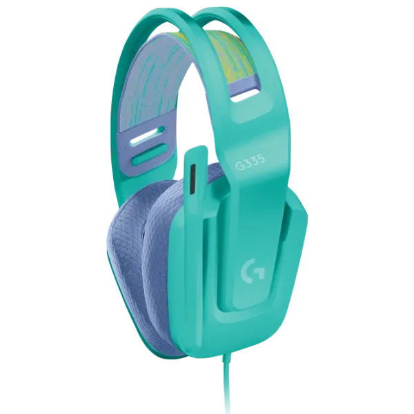 Наушники Logitech G335 Синий Мятный Проводная/ Игровой photo 2 Наушники Logitech G335 Синий Мятный Проводная/ Игровой photo 2