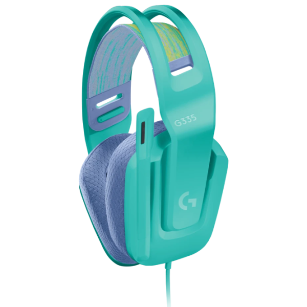 Наушники Logitech G335 Синий Мятный Проводная/ Игровой photo 2 Наушники Logitech G335 Синий Мятный Проводная/ Игровой photo 2