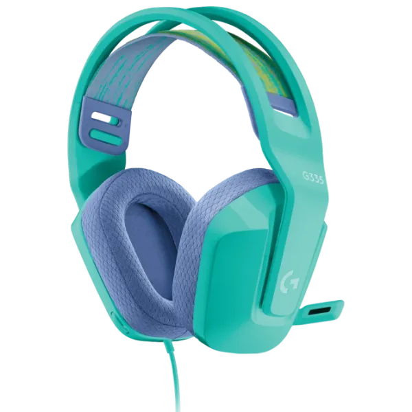 Наушники Logitech G335 Синий Мятный Проводная/ Игровой photo 3 Наушники Logitech G335 Синий Мятный Проводная/ Игровой photo 3
