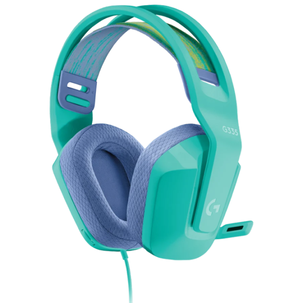 Наушники Logitech G335 Синий Мятный Проводная/ Игровой photo 3 Наушники Logitech G335 Синий Мятный Проводная/ Игровой photo 3