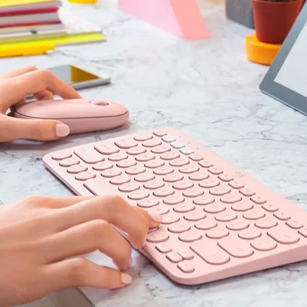 Клавиатура Logitech K380 Беспроводные/ Rose photo 5 Клавиатура Logitech K380 Беспроводные/ Rose photo 5