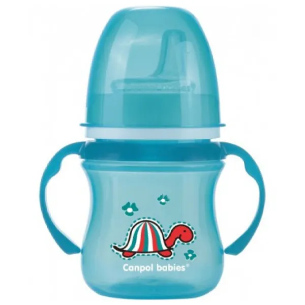 Sticluță Canpol 35/ 207 120 ml 6 luni/ Silicon, plastic/ Blue photo 2 Sticluță Canpol 35/ 207 120 ml 6 luni/ Silicon, plastic/ Blue photo 2