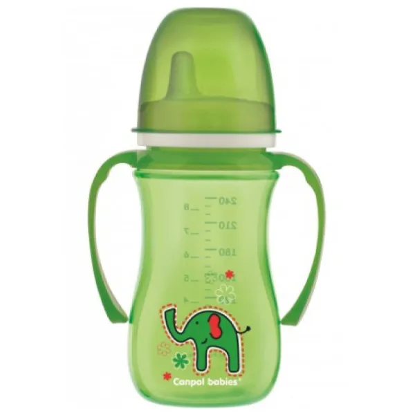 Sticluță Canpol 35/ 208 240 ml 6 luni/ Silicon, plastic/ Blue photo 2
