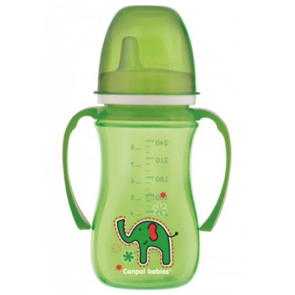 Sticluță Canpol 35/ 208 240 ml 6 luni/ Silicon, plastic/ Blue photo 2