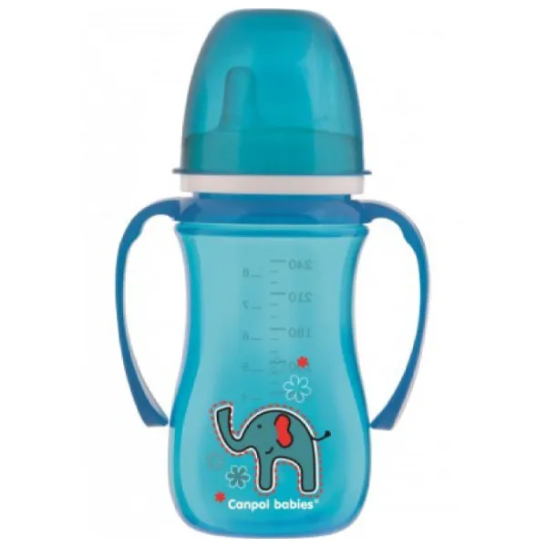 Sticluță Canpol 35/ 208 240 ml 6 luni/ Silicon, plastic/ Blue photo 4