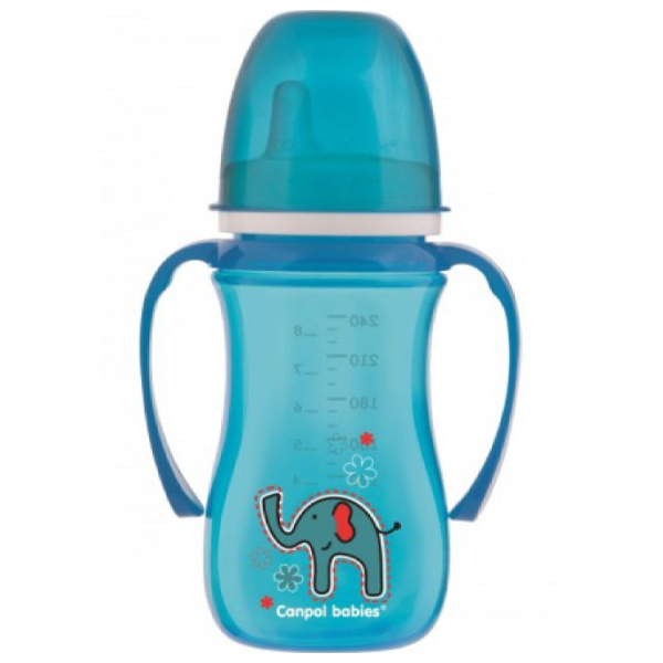 Sticluță Canpol 35/ 208 240 ml 6 luni/ Silicon, plastic/ Blue photo 4
