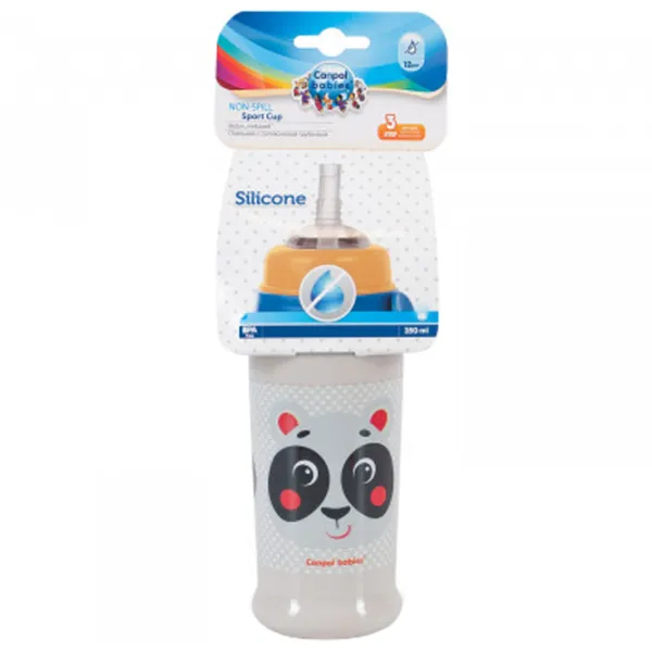 Sticluță cu pai Canpol 56/ 510 350 ml 12 luni/ Silicon, plastic/ White photo 2 Sticluță cu pai Canpol 56/ 510 350 ml 12 luni/ Silicon, plastic/ White photo 2