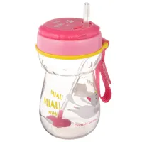 Sticluță cu pai Canpol 56/ 520 350 ml 9 luni/ Silicon, plastic/ Transparent photo 2