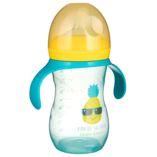 Sticluță Canpol 57/ 304 270 ml 6 luni/ Silicon, plastic/ Blue photo 2 Sticluță Canpol 57/ 304 270 ml 6 luni/ Silicon, plastic/ Blue photo 2