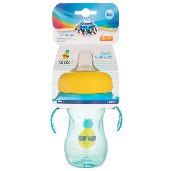 Sticluță Canpol 57/ 304 270 ml 6 luni/ Silicon, plastic/ Blue photo 3 Sticluță Canpol 57/ 304 270 ml 6 luni/ Silicon, plastic/ Blue photo 3