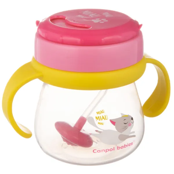 Sticluță cu pai Canpol 56/ 520 250 ml 6 luni/ Plastic/ Transparent photo 2 Sticluță cu pai Canpol 56/ 520 250 ml 6 luni/ Plastic/ Transparent photo 2