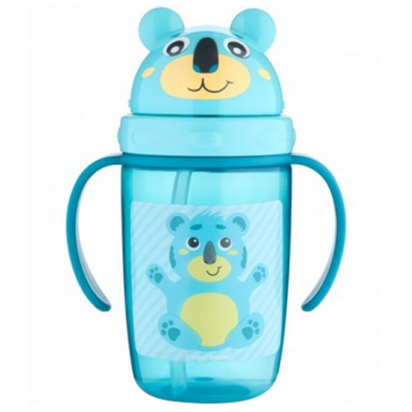 Sticluță cu pai Canpol 56/ 500 400 ml 9 luni/ Silicon, plastic/ Blue photo 2