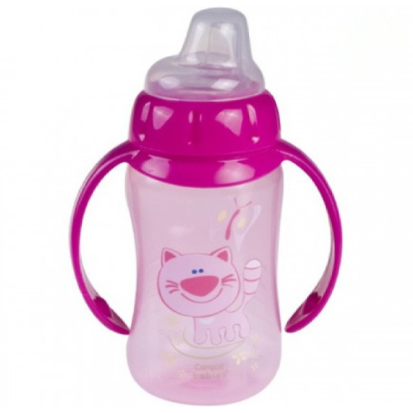 Sticluță cu pai Canpol 56/ 512 320 ml 6 luni/ Silicon, plastic/ Blue photo 3